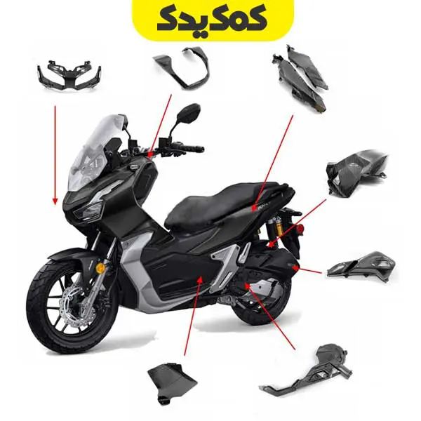 adv-body-kit1 کیت کامل فلاپ بدنه هوندا ADV 150 - Image 1