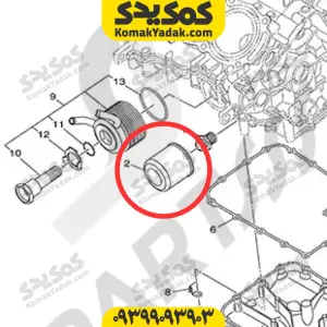 فیلتر روغن موتورسیکلت یاماها ام تی 25 MT25 اصلی
